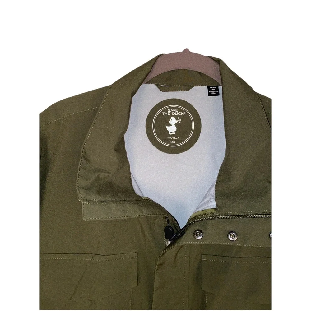 Save The Duck Parka‎ Jacket Women 2XL Olive Recycled Polyester Pro-Tech